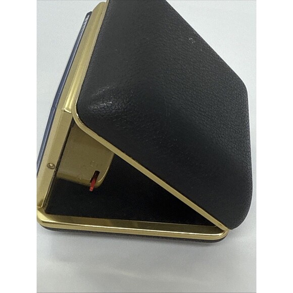 Vintage Equity Travel Alarm Clock Fold Up Style Black Case Works Glow In Dark - Picture 5 of 11